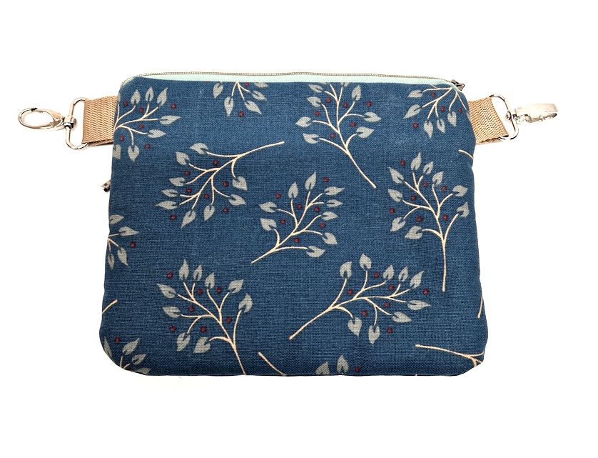 10023 Damen-Schulter-Tasche TealElegance – Handmade Bag Rückseite