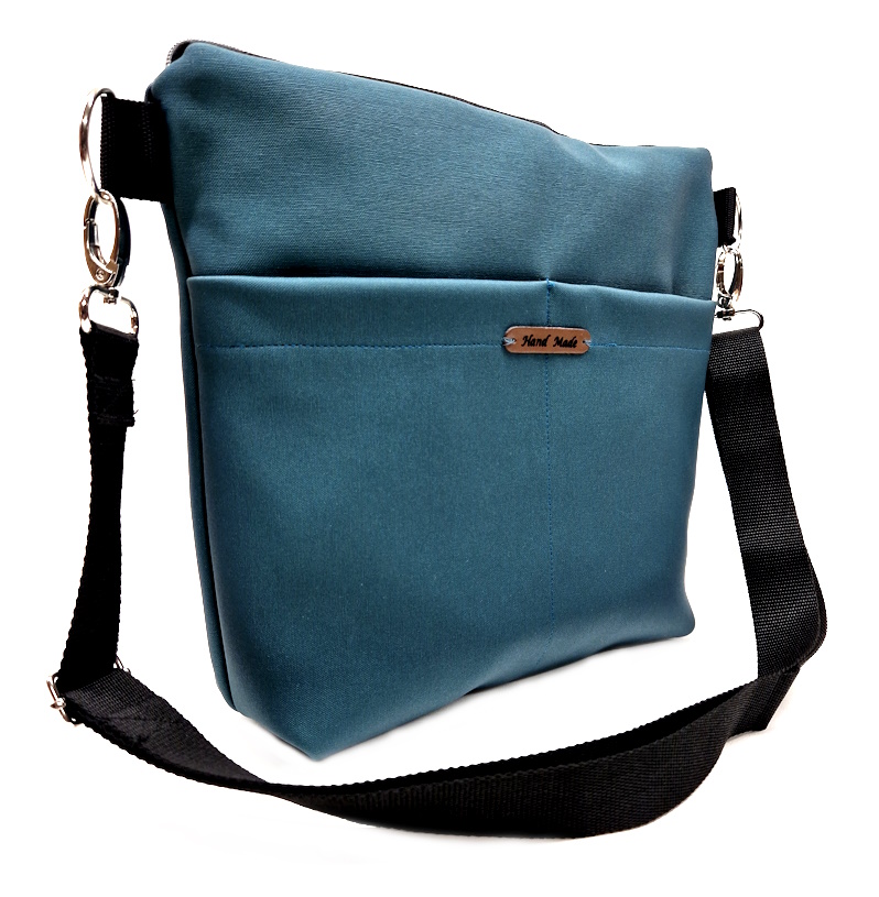 10026 Damen-Schulter-Tasche Turquoise Chic Carry Seitenansicht links