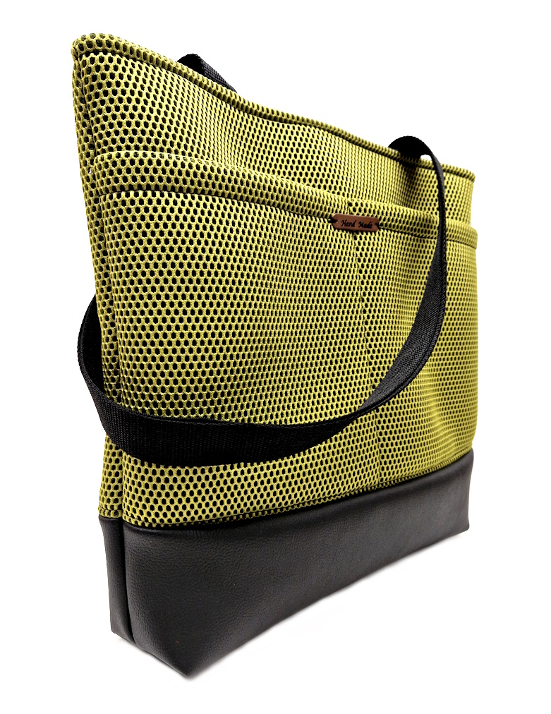 10035 Grüne Eleganz Shopper Seitenansicht links