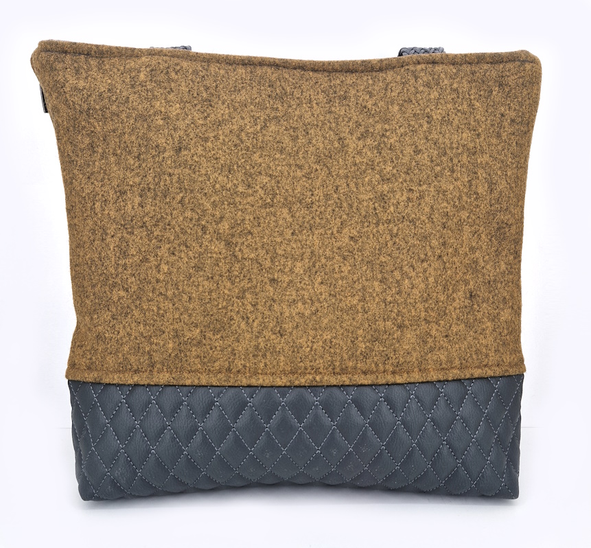 10044 FilzLiebe Shopper Grau-Braun Rückseite 10044 FilzLiebe Shopper Grau-Braun Rückseite