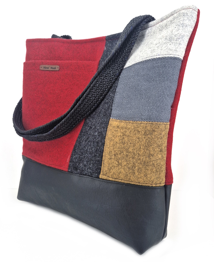 10045 FilzLiebe Shopper Seitenansicht rechts 10045 FilzLiebe Shopper Seitenansicht rechts