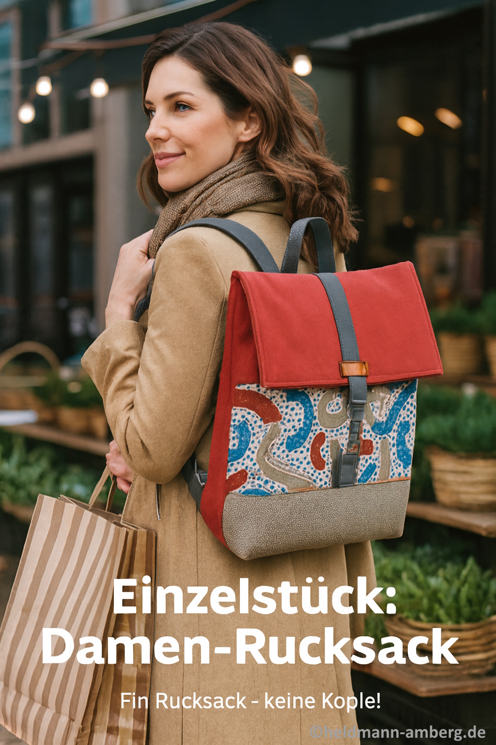 10059 Handgefertigter Damen-Rucksack