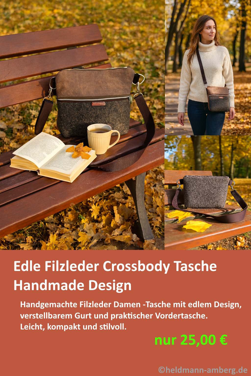 10072 Filzleder Crossbody Chic