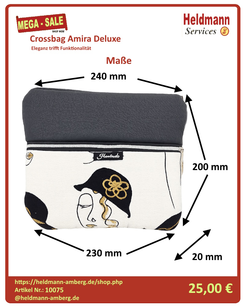 10075 Crossbag Amira Deluxe Maße