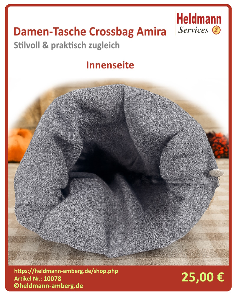 10078 Damen-Tasche Crossbag Amira Innenseite