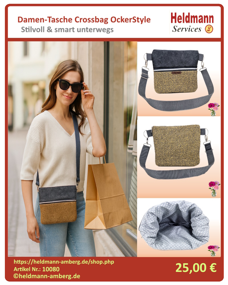 10080 Damen-Tasche Crossbag OckerStyle