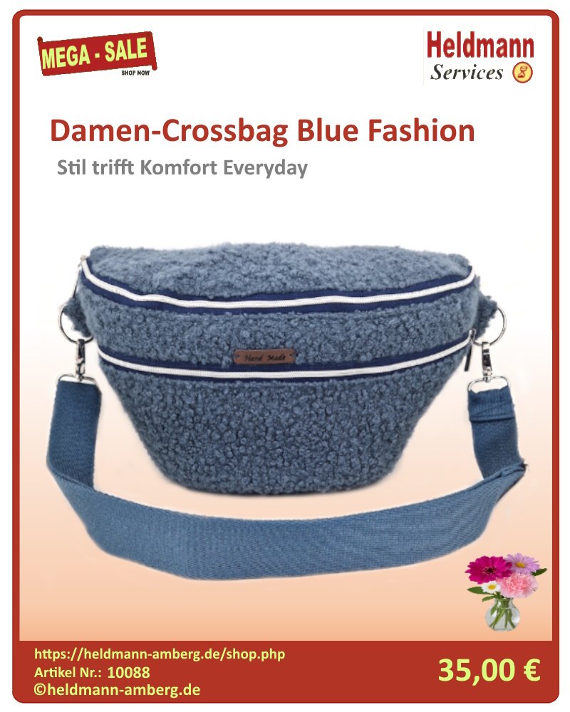 10088 Damen-Crossbag Blue Fashion