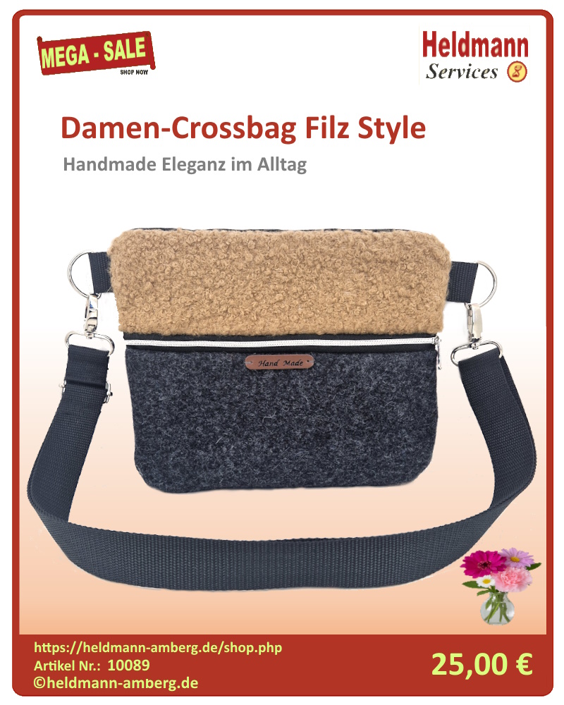 10089 Damen-Crossbag Filz Style