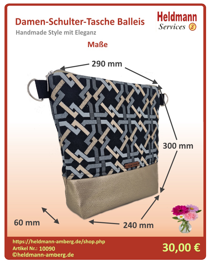 10090 Damen-Schulter-Tasche Balleis Maße