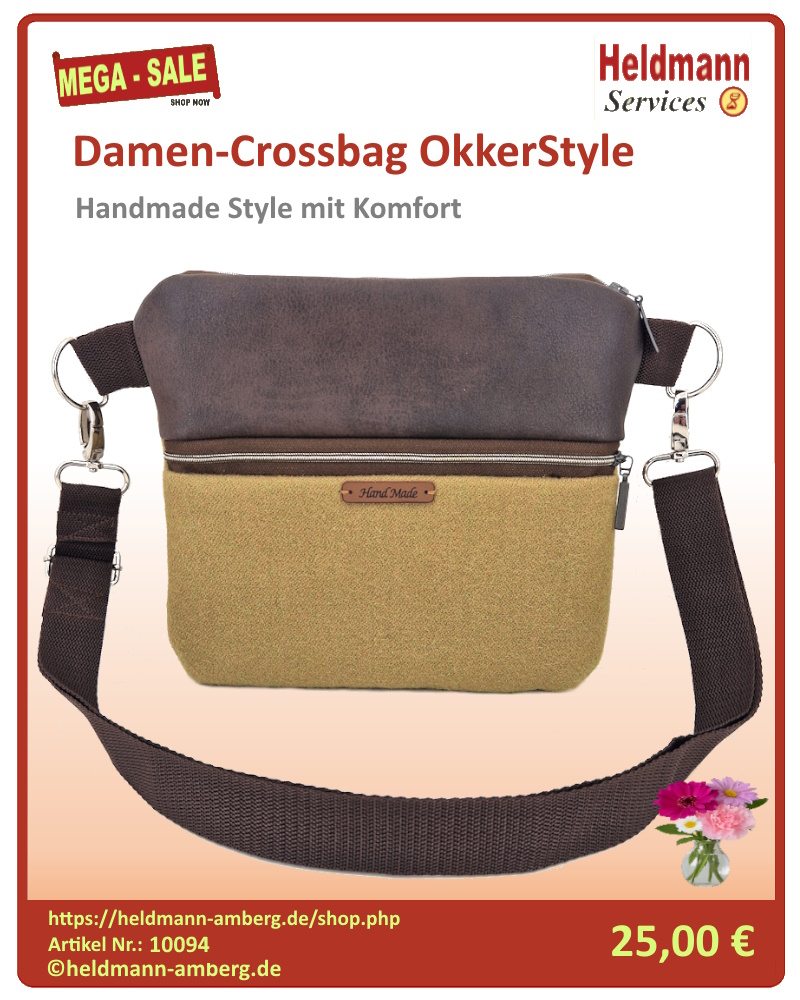 10094 Damen-Crossbag OkkerStyle