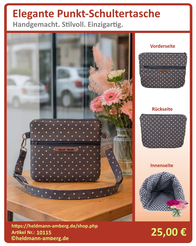 10115 Elegante Punkt-Schultertasche sozial-Media