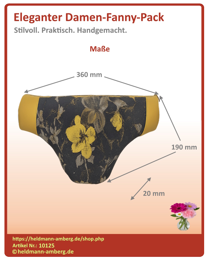 10125 Eleganter Damen-Fanny-Pack Maße