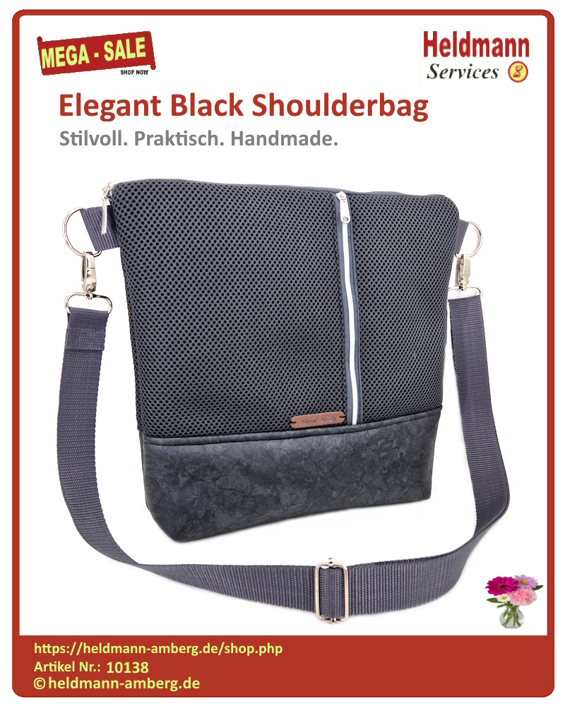 10138 Elegant Black Shoulderbag