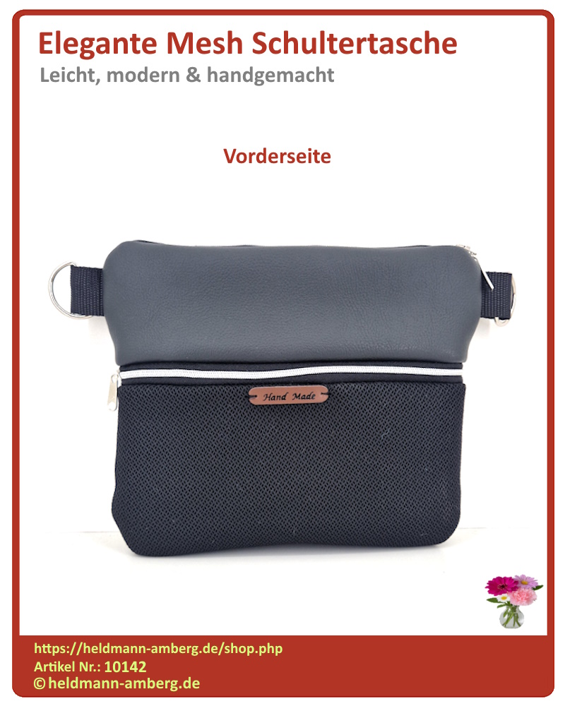 10142 Elegante Mesh Schultertasche Vorderseite