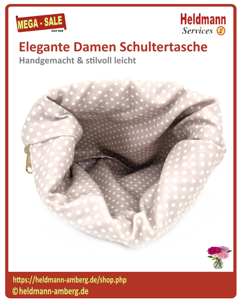 10147 Elegante Damen Schultertasche Innenseite