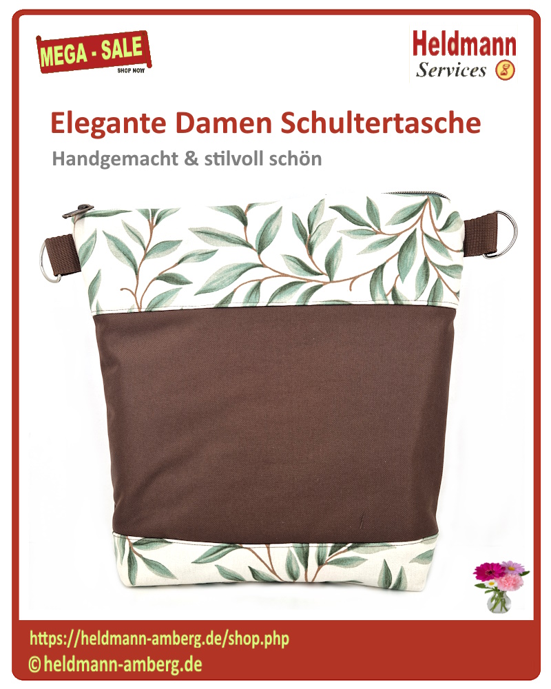 10149 Elegante Damen Schultertasche Rückseite