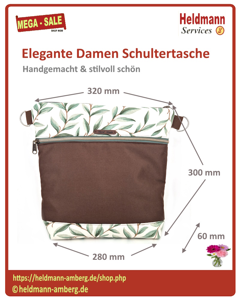 10149 Elegante Damen Schultertasche Maße