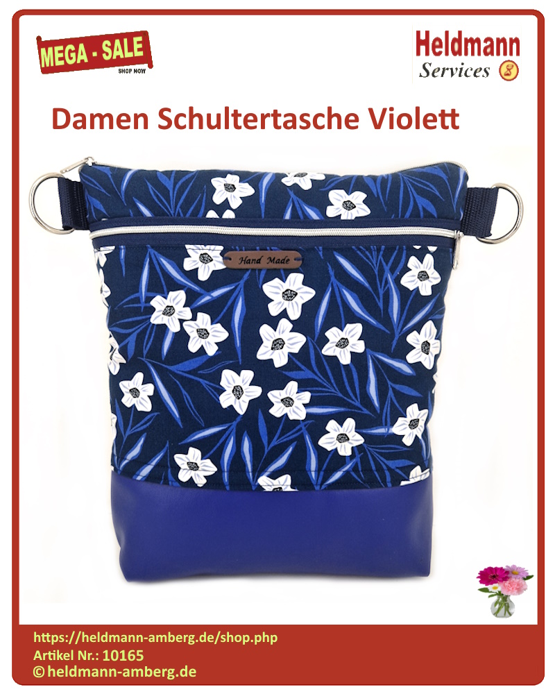 10165 Damen Schultertasche Violett Vorderseite